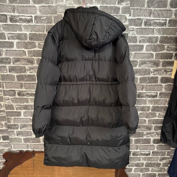 NWT JustFab long puffer coat black pockets vest - Picture 9 of 12